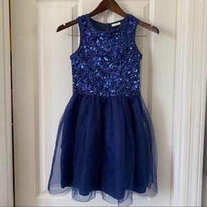 Crazy 8 Girls 10 Navy Sequin & Tulle Party Dress